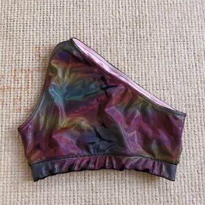 Iridescent One-Shoulder Bra